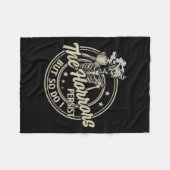 Funny Skeleton Coffee The Horrors Persist But So D Fleece Deken (Voorkant (Horizontaal))