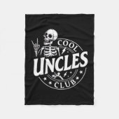 Funny Skeleton Cool Uncles Club New Uncle Men Fleece Deken (Voorkant)