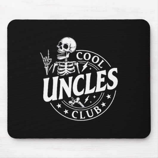 Funny Skeleton Cool Uncles Club New Uncle Men Muismat (Voorkant)