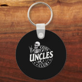 Funny Skeleton Cool Uncles Club New Uncle Men Sleutelhanger (Voorkant)