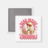 Funny Skeleton Dead Inside But It's Valentine's Da Magneet (Voorkant / Achterkant)