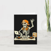 Funny Skeleton Dj Halloween Costume Music Lovers M Kaart (Voorkant)