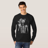 Funny Skeleton Drink Coffee Caffeine Lover Coff T-shirt (Voorkant volledig)