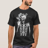Funny Skeleton Drink Coffee Caffeine Lover Coff T-shirt (Voorkant)