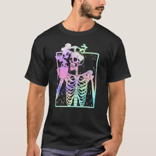 Funny Skeleton Drink Koffie Cafeïne Koffie B T-shirt