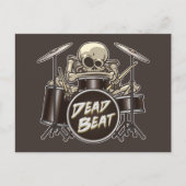Funny Skeleton Drummer Briefkaart (Voorkant)