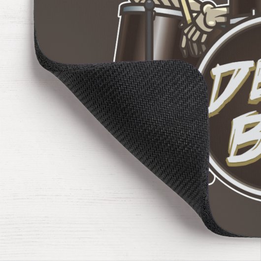 Funny Skeleton Drummer Muismat (Hoek)