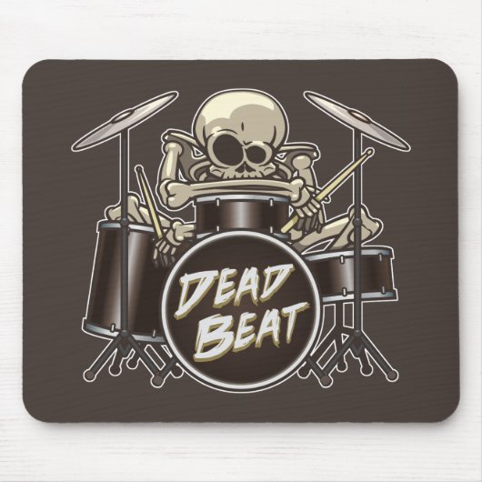 Funny Skeleton Drummer Muismat (Voorkant)