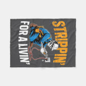 Funny Skeleton Electrician N For A Livin  Fleece Deken (Voorkant (Horizontaal))