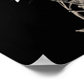 Funny Skeleton en Ghosts Halloween Poster (Hoek)