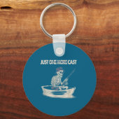Funny Skeleton Fishing Just One More Cast Quote  Sleutelhanger (Voorkant)
