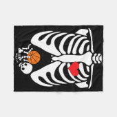 Funny Skeleton  Fleece Deken (Voorkant (Horizontaal))