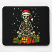 Funny Skeleton Game Controller Xmas Lights Men Wom Muismat (Voorkant)