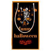 Funny Skeleton Halloween Klein Cadeauzakje (Voorkant)
