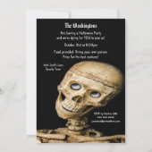 Funny Skeleton Halloween Party Kaart (Achterkant)