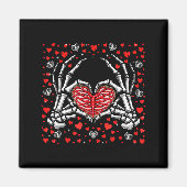 Funny Skeleton Hand Heart Valentines Day Bones Lov Magneet (Voorkant)