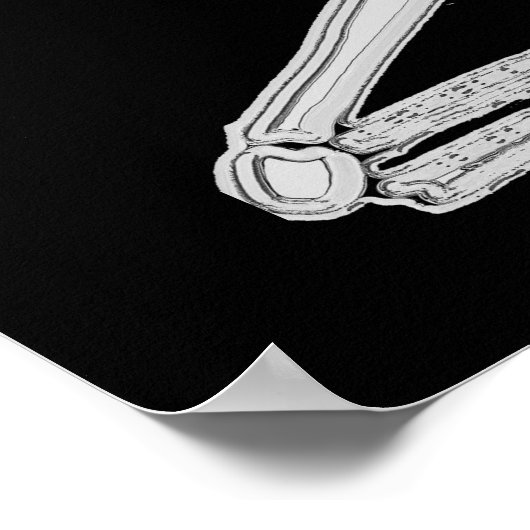 Funny Skeleton Ik hou van Crypto Ether Cryptocurre Poster (Hoek)