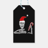 Funny Skeleton in Kerstmis Cadeaulabel (Voorkant)