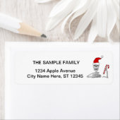 Funny Skeleton in Kerstmis Etiket (Insitu)