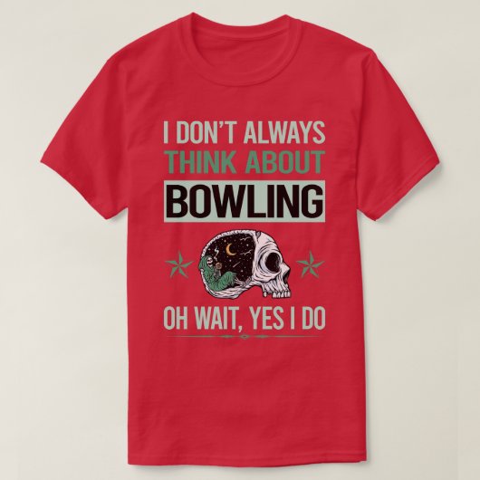 Funny Skeleton Ja, ik doe Bowling T-shirt (Design voorkant)