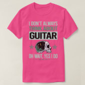 Funny Skeleton Ja ik doe gitarist T-shirt (Design voorkant)