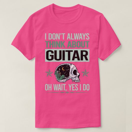 Funny Skeleton Ja ik doe gitarist T-shirt (Design voorkant)