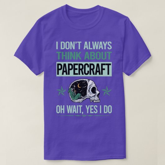Funny Skeleton Ja, ik doe papieren papiervlot T-shirt (Design voorkant)