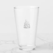 Funny Skeleton Kat Schedel Kitten Lieve Kat Goth H Glas (Achterkant)
