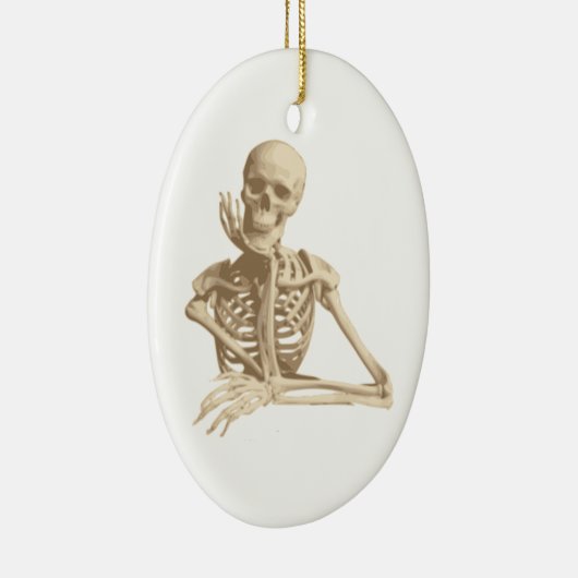 Funny Skeleton Keramisch Ornament (Rechts)