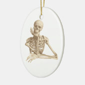 Funny Skeleton Keramisch Ornament (Links)