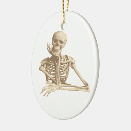 Funny Skeleton Keramisch Ornament (Links)