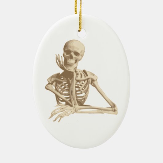 Funny Skeleton Keramisch Ornament (Achterkant)