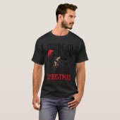 Funny Skeleton Kerstmis Dead Inside maar Holi T-shirt (Voorkant volledig)