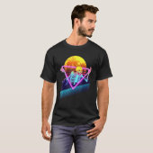 Funny Skeleton Meme Retro 80s Vaporwave Outrun Sty T-shirt (Voorkant volledig)