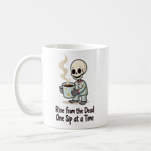 Funny Skeleton Morning Mok (Links)
