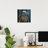 Funny Skeleton poster (Thuiskantoor)