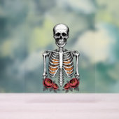 Funny Skeleton Pumpkin Herfst Acryl Bord (Neutraal)