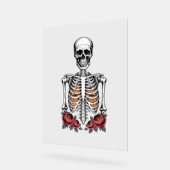 Funny Skeleton Pumpkin Herfst Acryl Bord (Hoek)