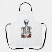 Funny Skeleton Pumpkin Herfst Schort (Voorkant)