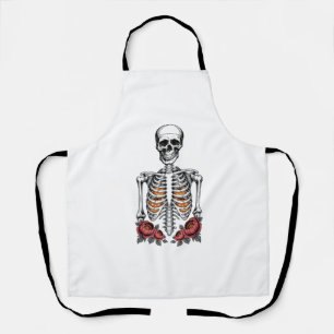 Funny Skeleton Pumpkin Herfst Schort