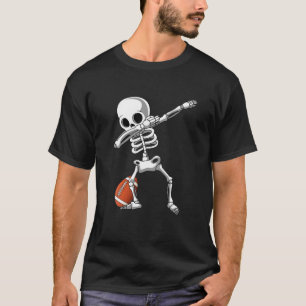 Funny Skeleton Rugby Ball Dabbing Halloween Kind B T-shirt