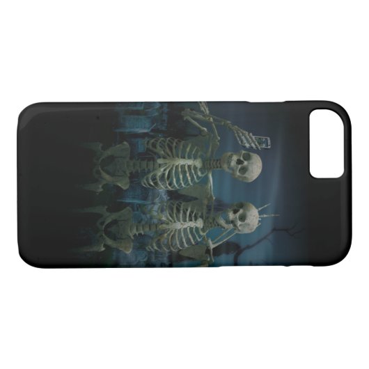 Funny Skeleton Selfie iPhone 7 Hoesje (Achterkant (Horizontaal))