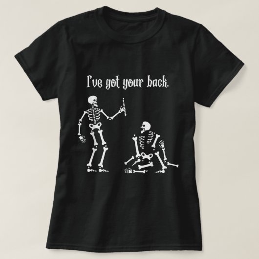 Funny Skeleton Shirt, ik heb je rugChiropraktijk T-shirt (Design voorkant)