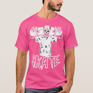 Funny Skeleton Skater SKATEBOARD T-shirt