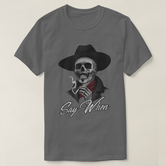 Funny Skeleton Smoking T-shirt (Design voorkant)