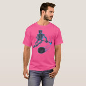 Funny Skeleton Spelend IJskuid T-shirt (Voorkant volledig)