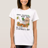 Funny Skeleton St. Patrick's Day T-shirt (Voorkant)