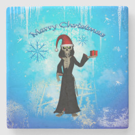 Funny skeleton stenen onderzetter