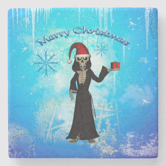 Funny skeleton stenen onderzetter (Voorkant)