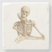 Funny Skeleton Stenen Onderzetter (Voorkant)